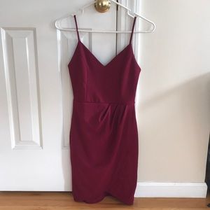 forever your girl wine red bodycon dress